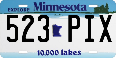 MN license plate 523PIX