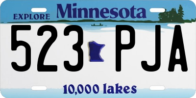 MN license plate 523PJA