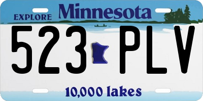 MN license plate 523PLV