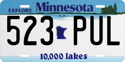 MN license plate 523PUL