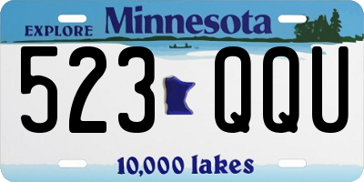 MN license plate 523QQU