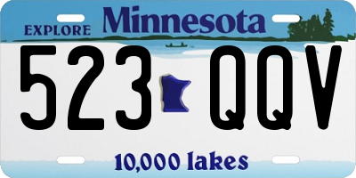 MN license plate 523QQV
