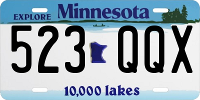MN license plate 523QQX