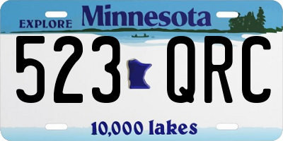 MN license plate 523QRC