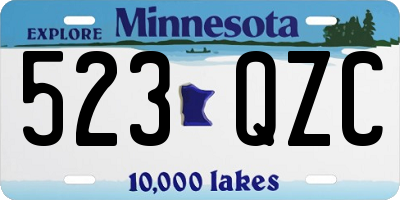 MN license plate 523QZC