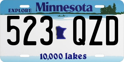 MN license plate 523QZD