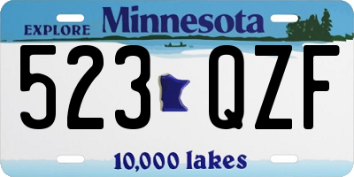 MN license plate 523QZF