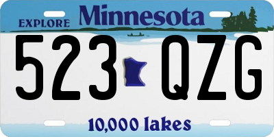 MN license plate 523QZG