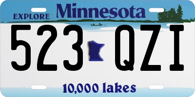 MN license plate 523QZI