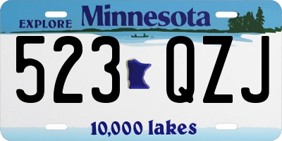 MN license plate 523QZJ