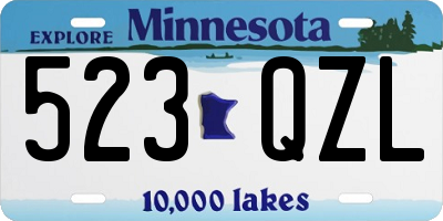 MN license plate 523QZL