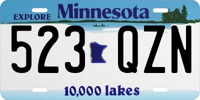 MN license plate 523QZN