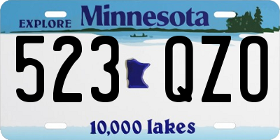 MN license plate 523QZO