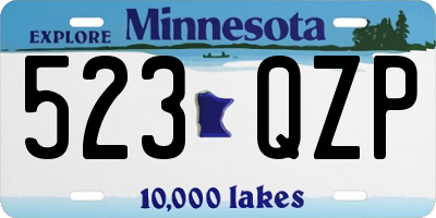 MN license plate 523QZP