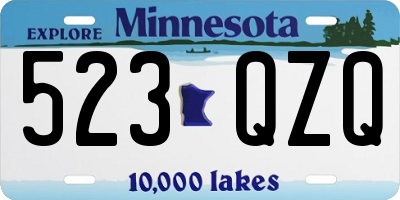MN license plate 523QZQ
