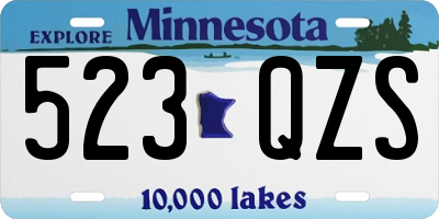 MN license plate 523QZS
