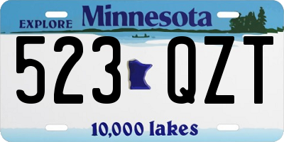 MN license plate 523QZT