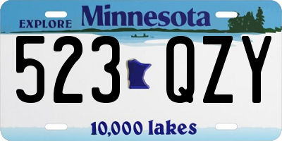 MN license plate 523QZY
