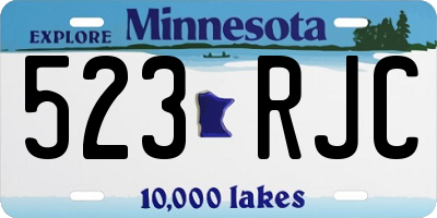 MN license plate 523RJC