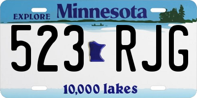 MN license plate 523RJG