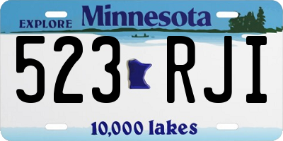 MN license plate 523RJI