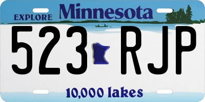 MN license plate 523RJP