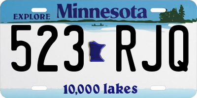 MN license plate 523RJQ