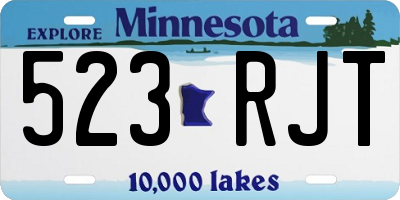 MN license plate 523RJT
