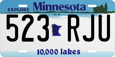 MN license plate 523RJU