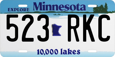 MN license plate 523RKC