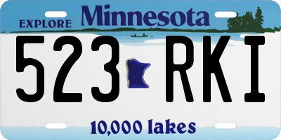 MN license plate 523RKI