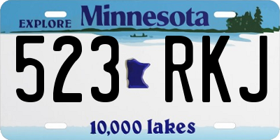 MN license plate 523RKJ