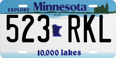 MN license plate 523RKL
