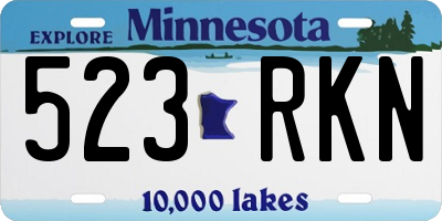 MN license plate 523RKN