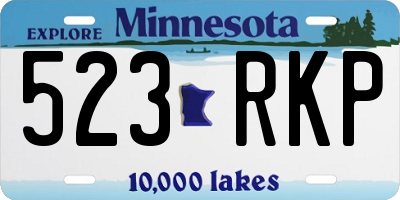MN license plate 523RKP