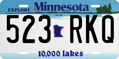 MN license plate 523RKQ