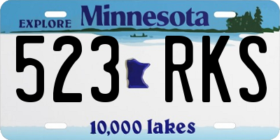 MN license plate 523RKS