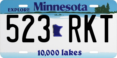 MN license plate 523RKT