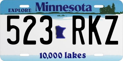 MN license plate 523RKZ