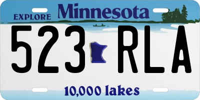 MN license plate 523RLA