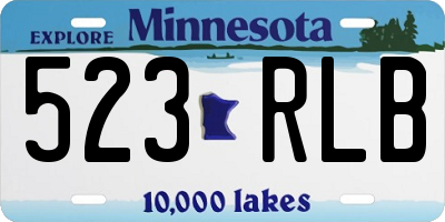MN license plate 523RLB