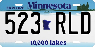 MN license plate 523RLD