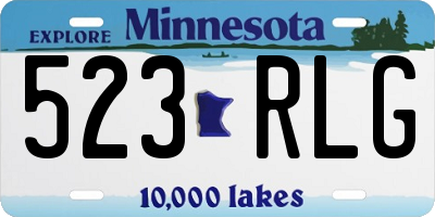 MN license plate 523RLG