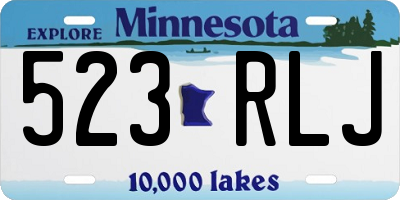 MN license plate 523RLJ