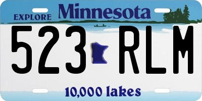 MN license plate 523RLM