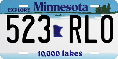MN license plate 523RLO