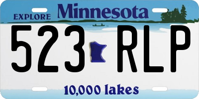 MN license plate 523RLP