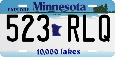 MN license plate 523RLQ