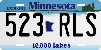 MN license plate 523RLS