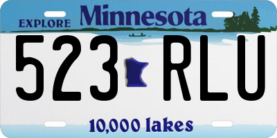 MN license plate 523RLU